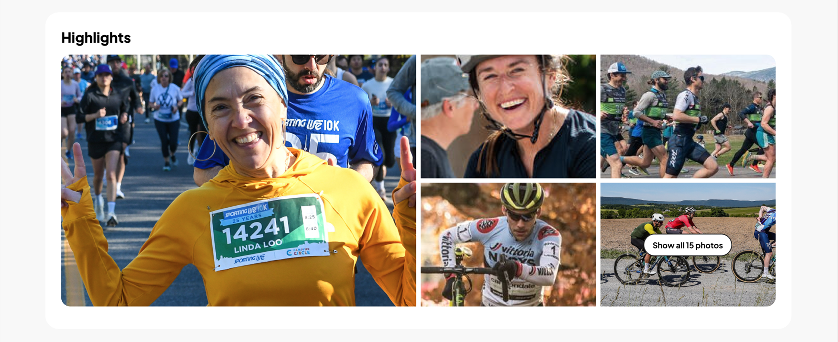 athleteReg Event Page Highlights