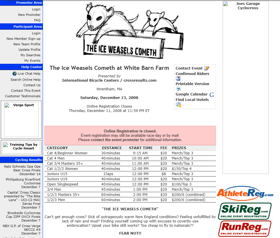 2008 athleteReg Page